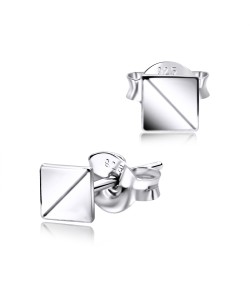 Square Shaped Silver Stud Earrings STF-361